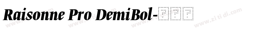 Raisonne Pro DemiBol字体转换